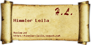 Himmler Leila névjegykártya